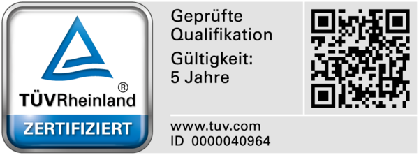 TÜV Zertifikat 0000040964